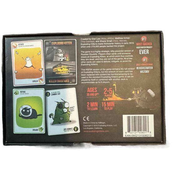 Exploding Kittens NSFW Edition Card Game For 2-5 Players - Picture 3 of 6